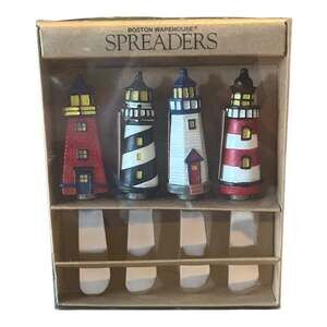 Boston Warehouse Lighthouse Spreaders Set of 4 Coastal Nautical